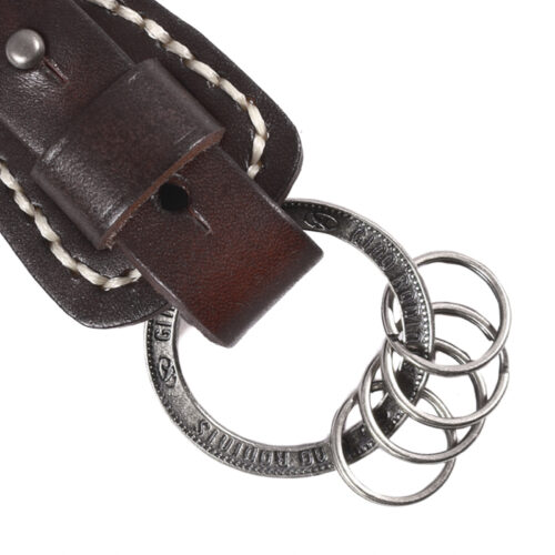 Llavero de cuero Hombre - Modelo LL119 en color Café