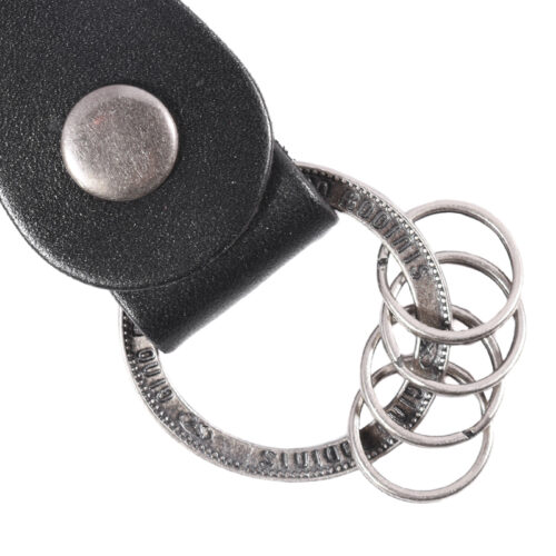 Llavero de cuero Hombre - Modelo LL120 en color Negro