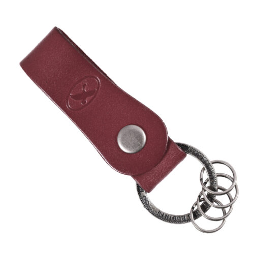 Llavero de cuero Hombre - Modelo LL120 en color Rojo