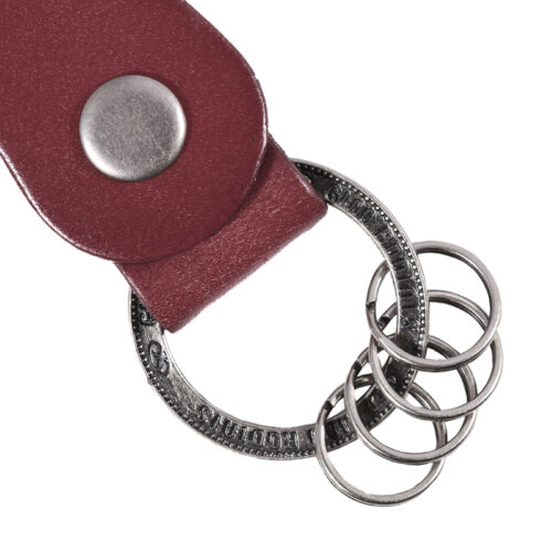 Llavero de cuero Hombre - Modelo LL120 en color Rojo