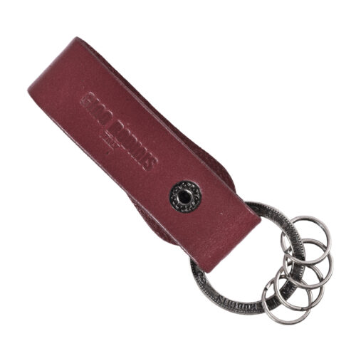 Llavero de cuero Hombre - Modelo LL120 en color Rojo