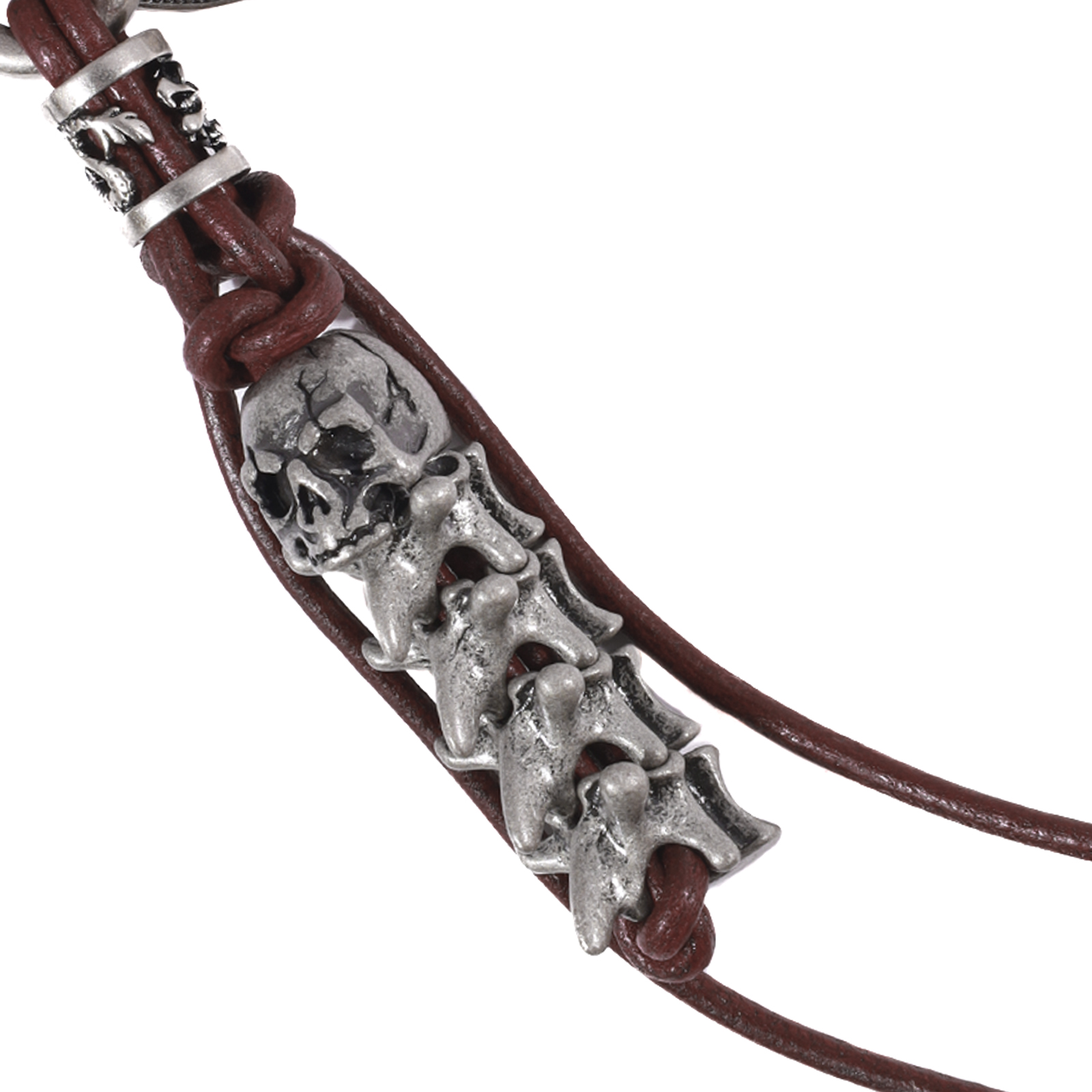 Llavero de cuero Hombre - Modelo LL122 en color Burdeo