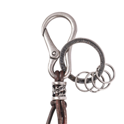 Llavero de cuero Hombre - Modelo LL122 en color Café