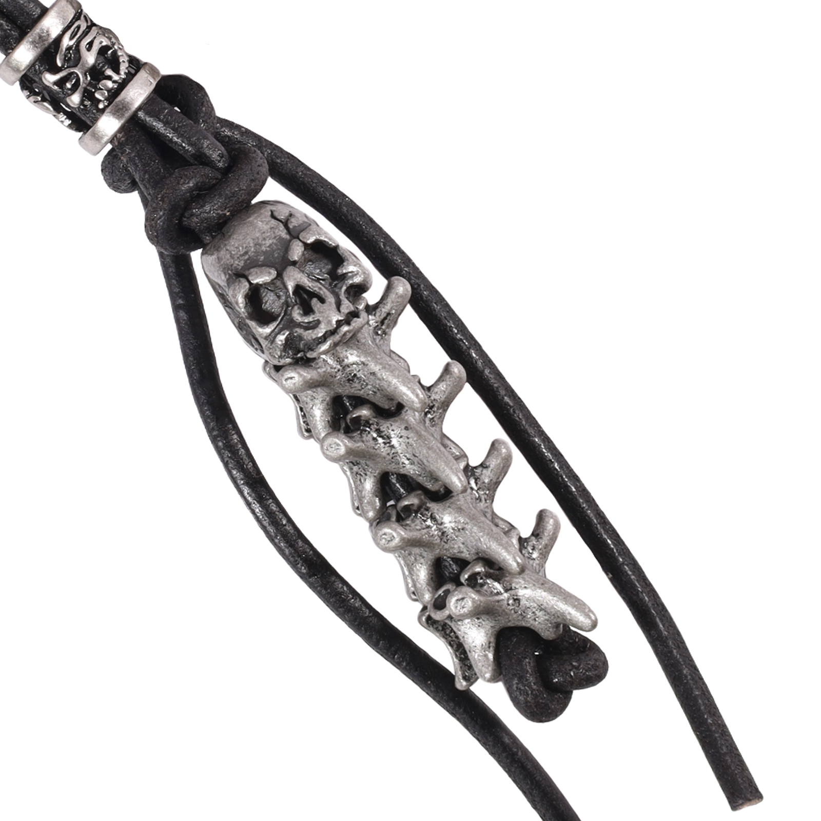 Llavero de cuero Hombre - Modelo LL122 en color Negro