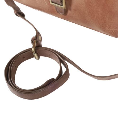 CARTERA DE CUERO MUJER - COLOR Camel- MODELO 2130- GINO RODINIS