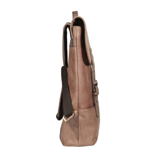Mochila de Cuero, Color Camel, Modelo 2101 - Gino Rodinis