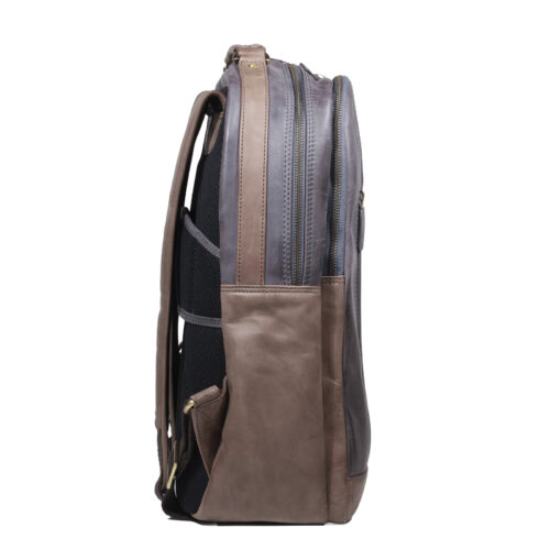 Mochila de Cuero, Color Azul, Modelo 2102 - Gino Rodinis