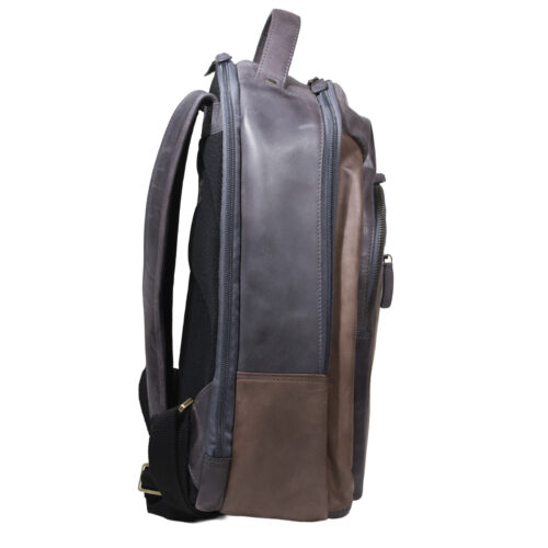 Mochila de Cuero, Color Azul, Modelo 2113 - Gino Rodinis