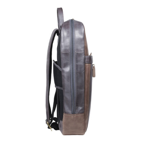 Mochila de Cuero, Color Azul, Modelo 2118 - Gino Rodinis