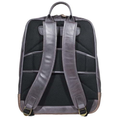 Mochila de Cuero, Color Azul, Modelo 2118 - Gino Rodinis