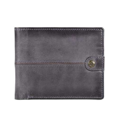 Vista frontal de Billetera TEXAS 1.164 Color Gris - Gino Rodinis