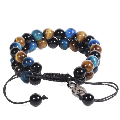 Brazalete B502 | Beige/Negro/Azul - Imagen 2
