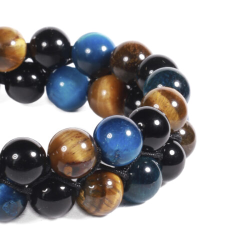 Brazalete B502 | Beige/Negro/Azul - Imagen 3