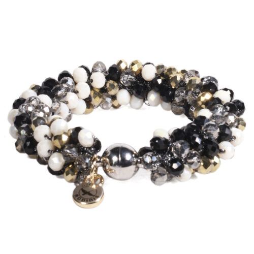 Brazalete B517 | Dorado/Negro/Blanco Perlado - Imagen 2