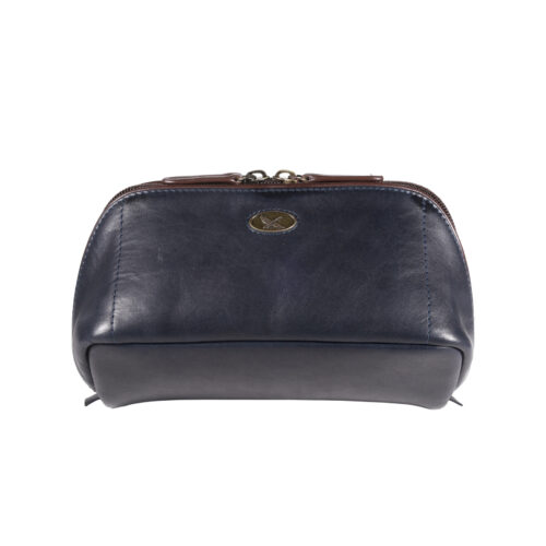 Necessaire de cuero, Modelo 2453 color Azul Gino Rodinis