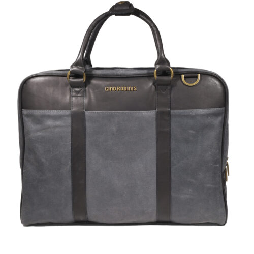 Maletin 1350 color NEgro, confeccionado en cuero gamuzado