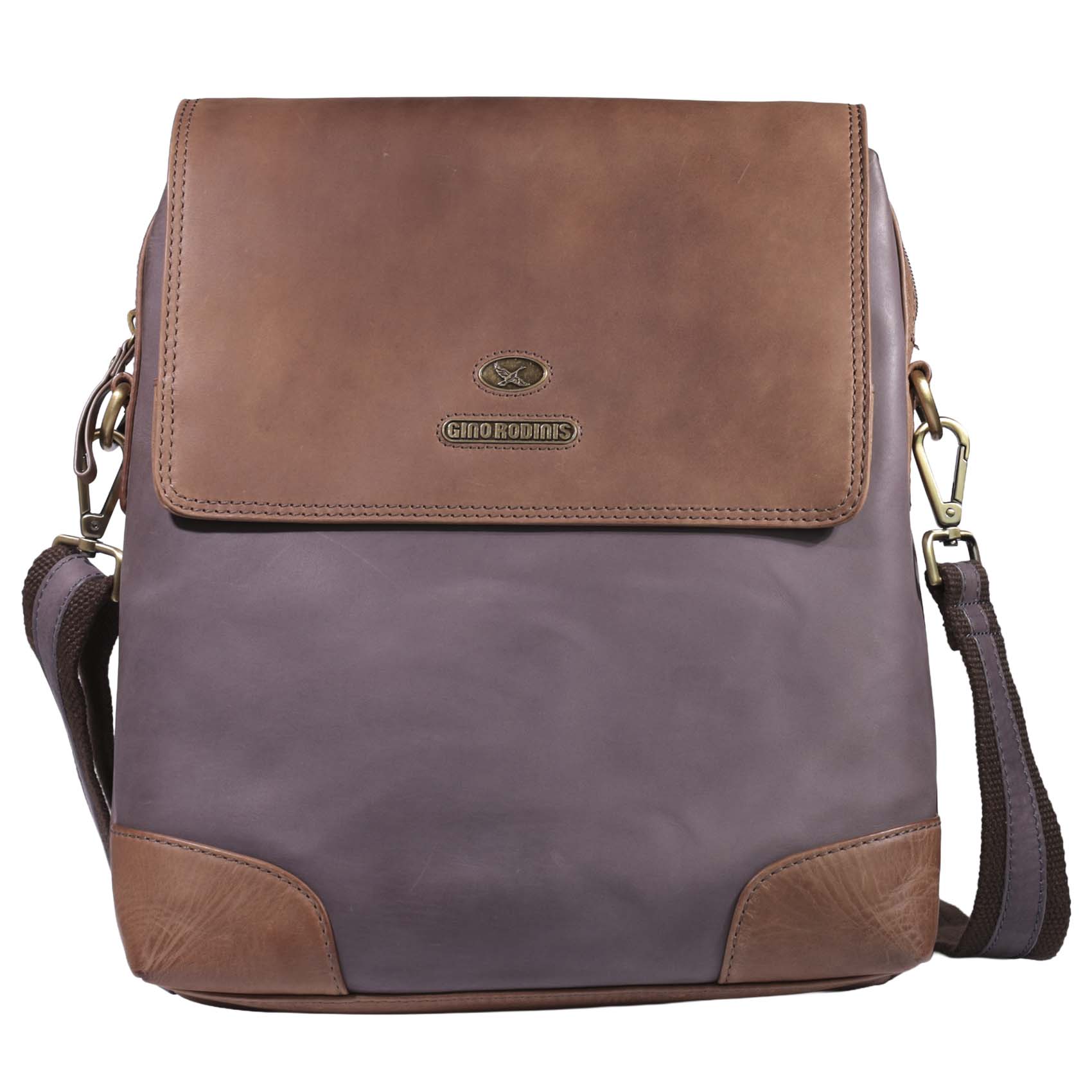 Morral de Cuero 2402 | Gris - Café