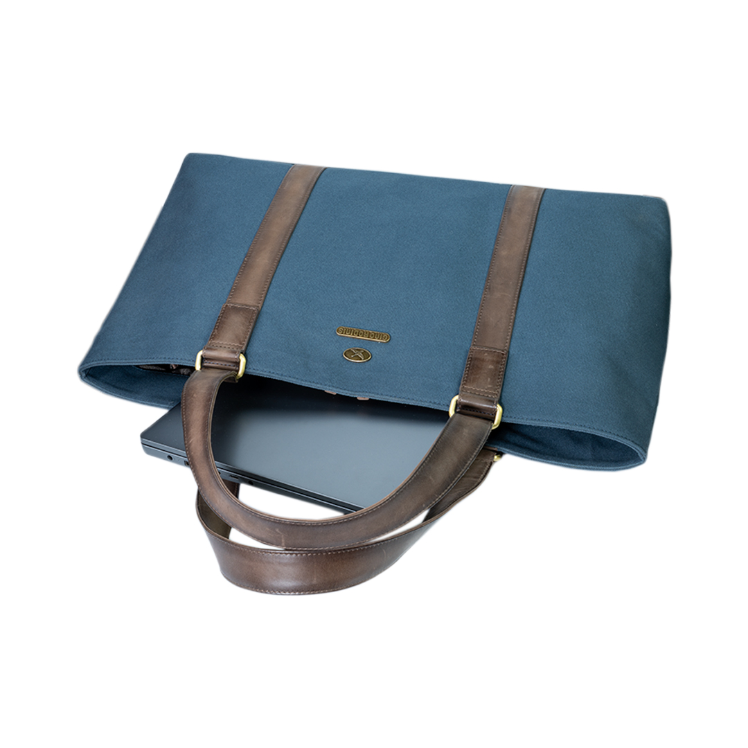 Tote Bag 002 Tela Azul - Imagen 5