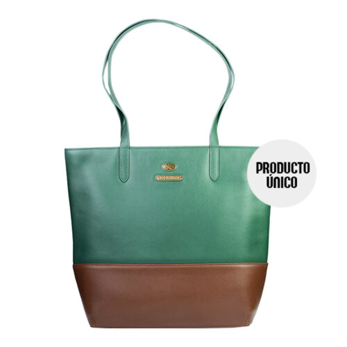 Tote Bag 007 Cuero | Verde / Café