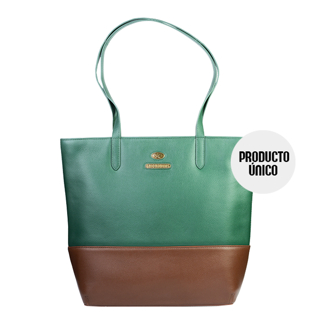 Tote Bag 007 Cuero | Verde / Café