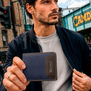 Billetera Camden 1200 | Azul/Marrón