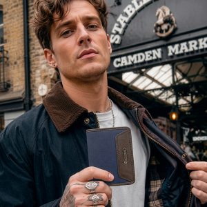 Tarjetero Camden 1201 | Azul/Marrón