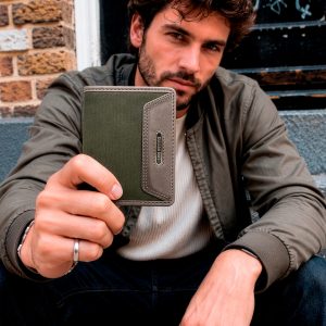Tarjetero Camden 1201 | Oliva/Marrón