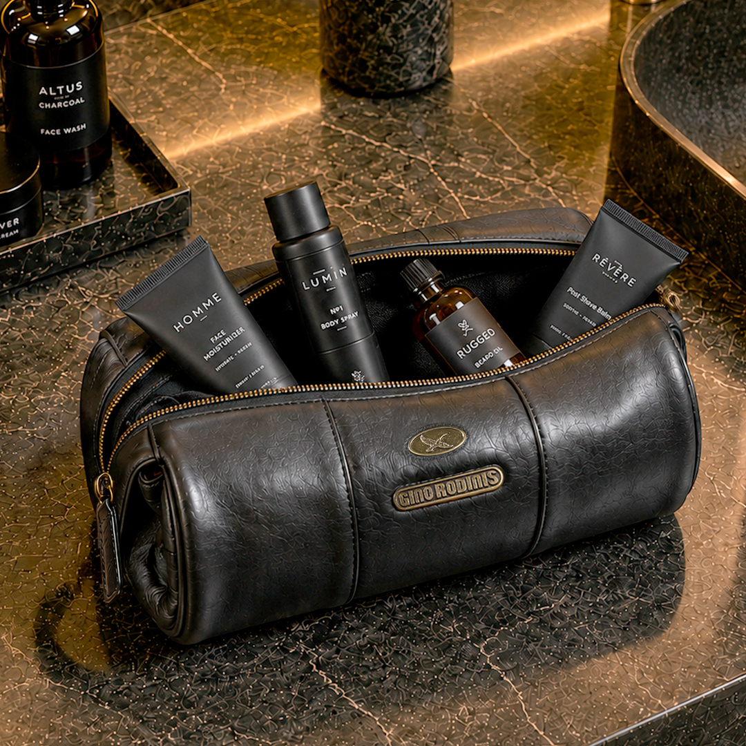 Necessaire de cuero 1293 Negro - Imagen 2