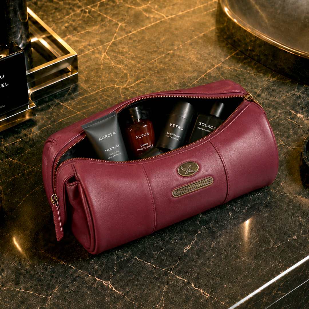 Necessaire de cuero 1293 Rojo - Imagen 2