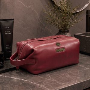 Necessaire de cuero 2452 / Rojo