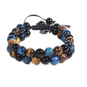 Brazalete B502 | Beige/Negro/Azul