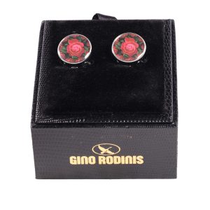 Cubre Botón Esmaltado Rosa Roja | TB015