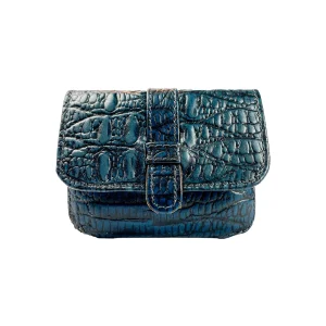 Monedero - Tarjetero Croco 783 Azul/Naranja