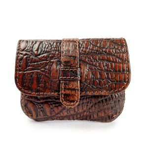 Monedero - Tarjetero Croco 783 Marrón/Amarillo