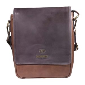 Morral de Cuero 1298 | Gris - Café